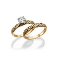 thumbnail image 2 of 6.00MM D-F VS Moissanite Engagement Ring With Diamonds (0.68 ct Moissanite Weight, 0.85 ctw dew) Engagement Set Braided 14K Gold, 2 of 2