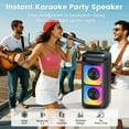thumbnail image 3 of JYX Karaoke Máquina Potente Sistema de Altavoces de Karaoke de 40W con 2 Micrófonos, Control Remoto, T37-T, 3 of 10