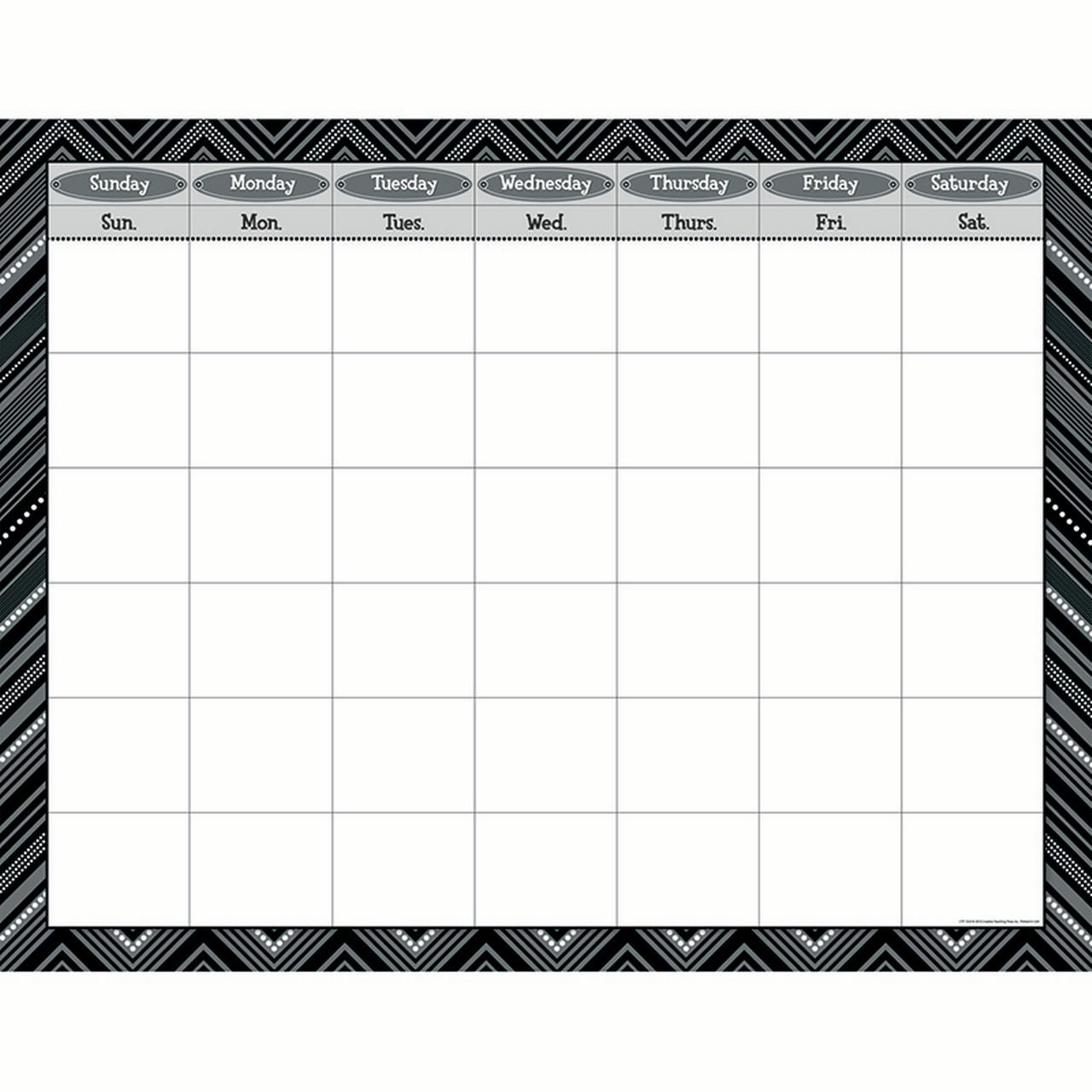 BLACK AND WHITE CALENDAR CHART - Walmart.com