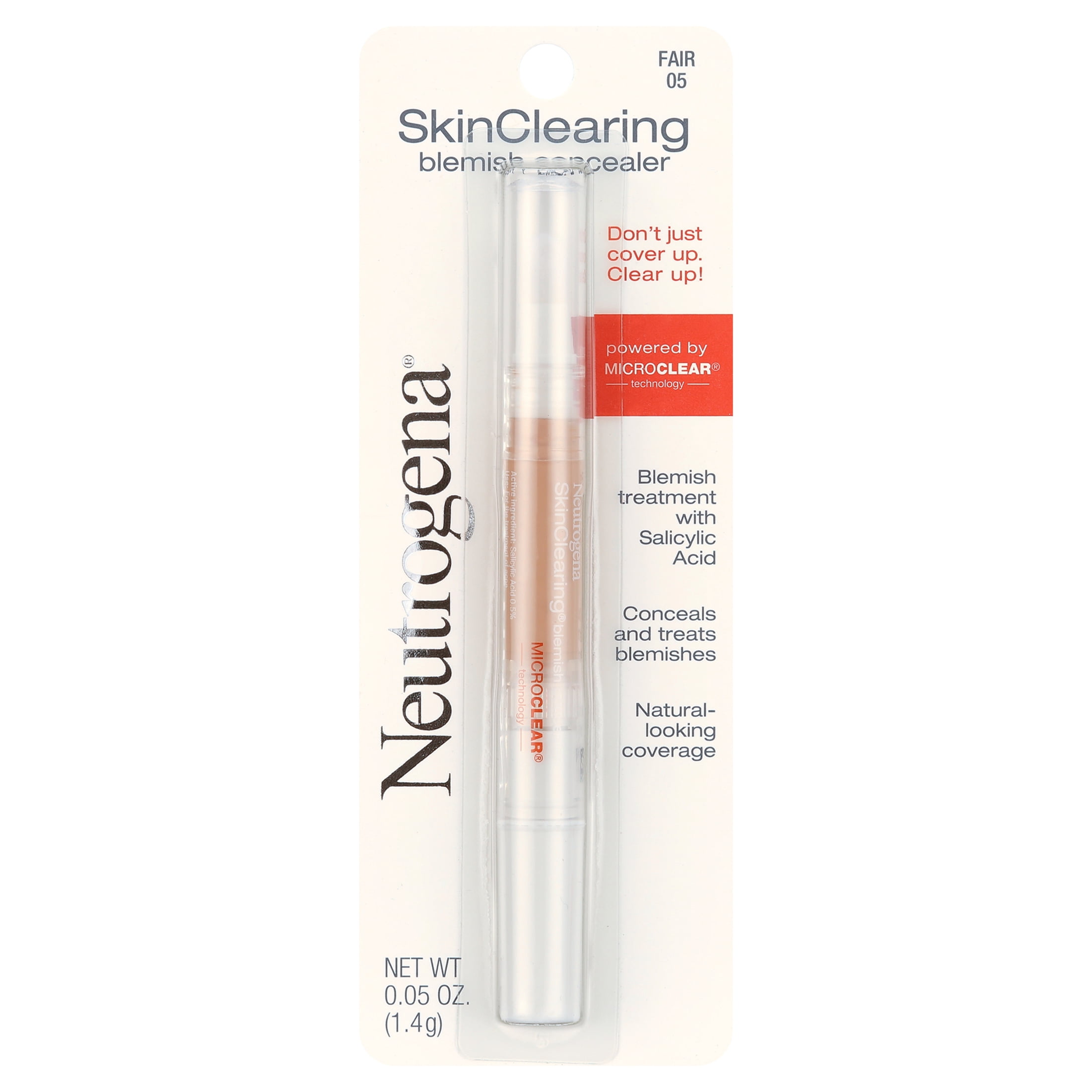 (2 pack) Neutrogena SkinClearing Blemish Concealer Makeup, Fair 05,.05 oz
