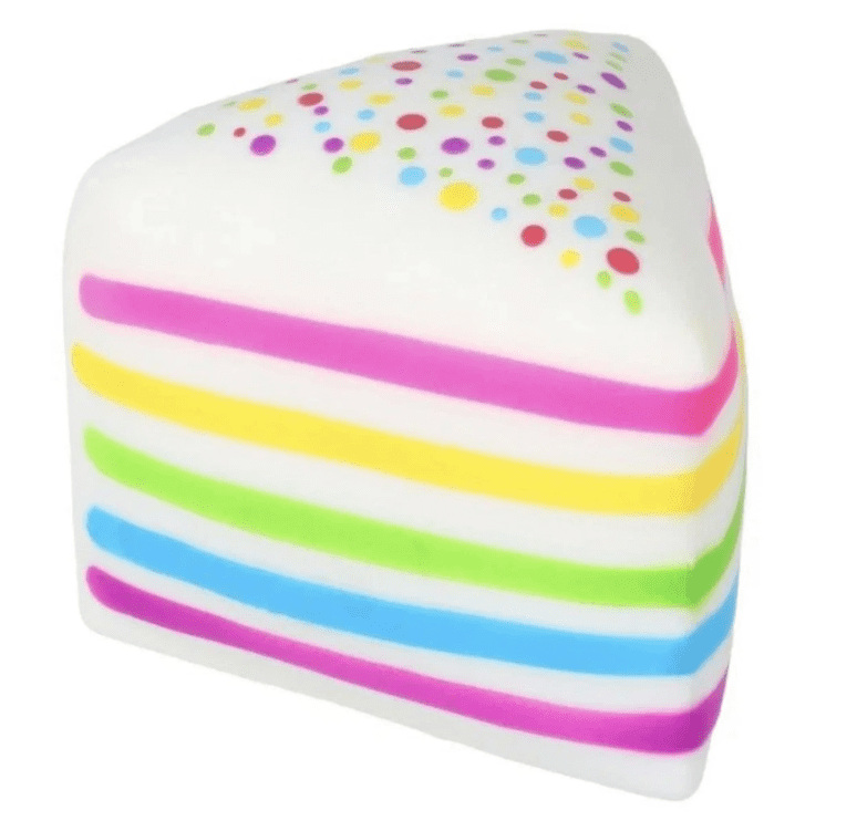 5" Viral Rainbow Layer Cake Squishy Tools - Smush Mart Giant Dessert Squishy - Soft Sensory Stress Relief Tools for Teens & Adults - Fun Novelty Gift for Holiday Festivals