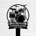 thumbnail image 5 of Handmadetneonsign Drum Set MemorialMetal With Stake, Artist Stake Metal Name Sign Stake, Garden Metal Stake Decor 59066, 5 of 5