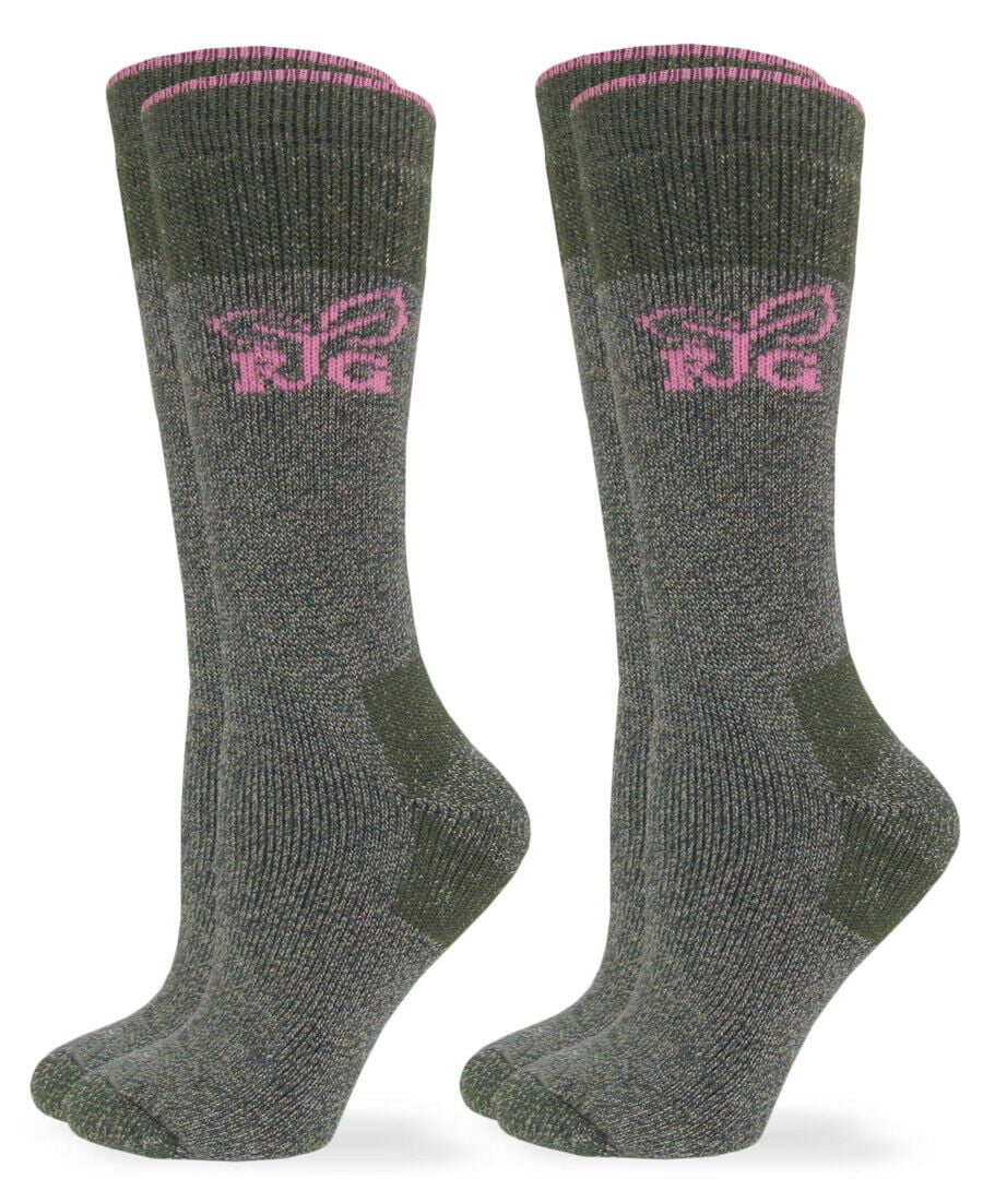 Realtree Womens Socks, Merino Wool Cushion Boot Crew Socks, 2 Pairs ...