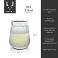thumbnail image 4 of Viski Glacier Chilling Wine Glass for Freezer with Active Cooling Gel, 8oz, 4 of 9