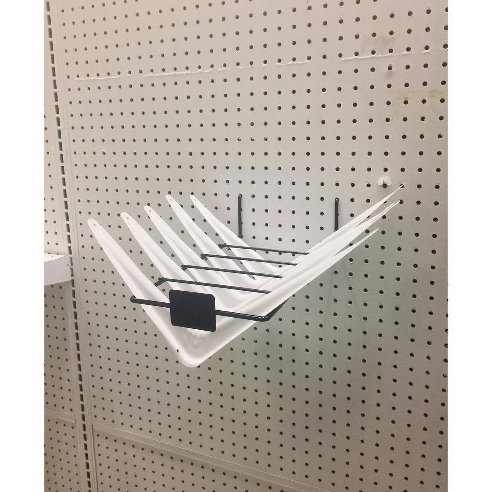 5 in. H X 7 in. W X 13 in. D Black Metal Shelf Bracket Holder-Large Pegboard Display