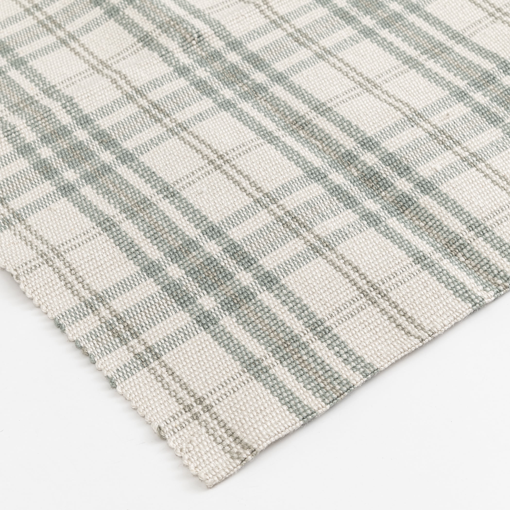 Plaid Layering Rug, Grey, 24"x36"