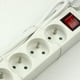 thumbnail image 3 of Regleta con interruptor de red de 2 m, 4 enchufes, cable alargador de 220 V, regleta de calidad con seguridad para niños, color blanco,, 3 of 5