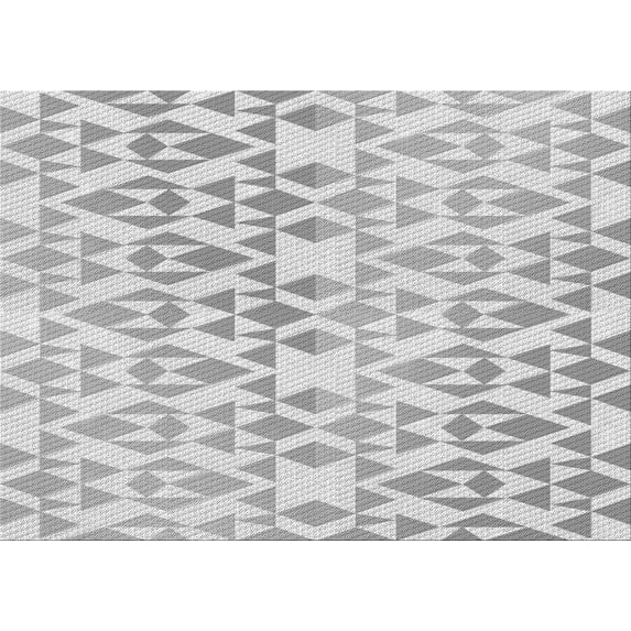 Ahgly Company Indoor Rectangle Patterned Gunmetal Gray Area Rugs, 3' x 5'