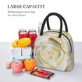 thumbnail image 5 of KLL White Rose for Insulated Lunch Bag- Leakproof Cooler Tote Bag Organizer for Women & Men - Reusable Lunch Box for Office Picnic Hiking Beach-One Size, 5 of 6