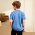 thumbnail image 6 of Posijego Boys Short Sleeve Shirts Crewneck Buttoned T-Shirts for Little Boys School Uniform Tops Size 4-14 Years, 6 of 7
