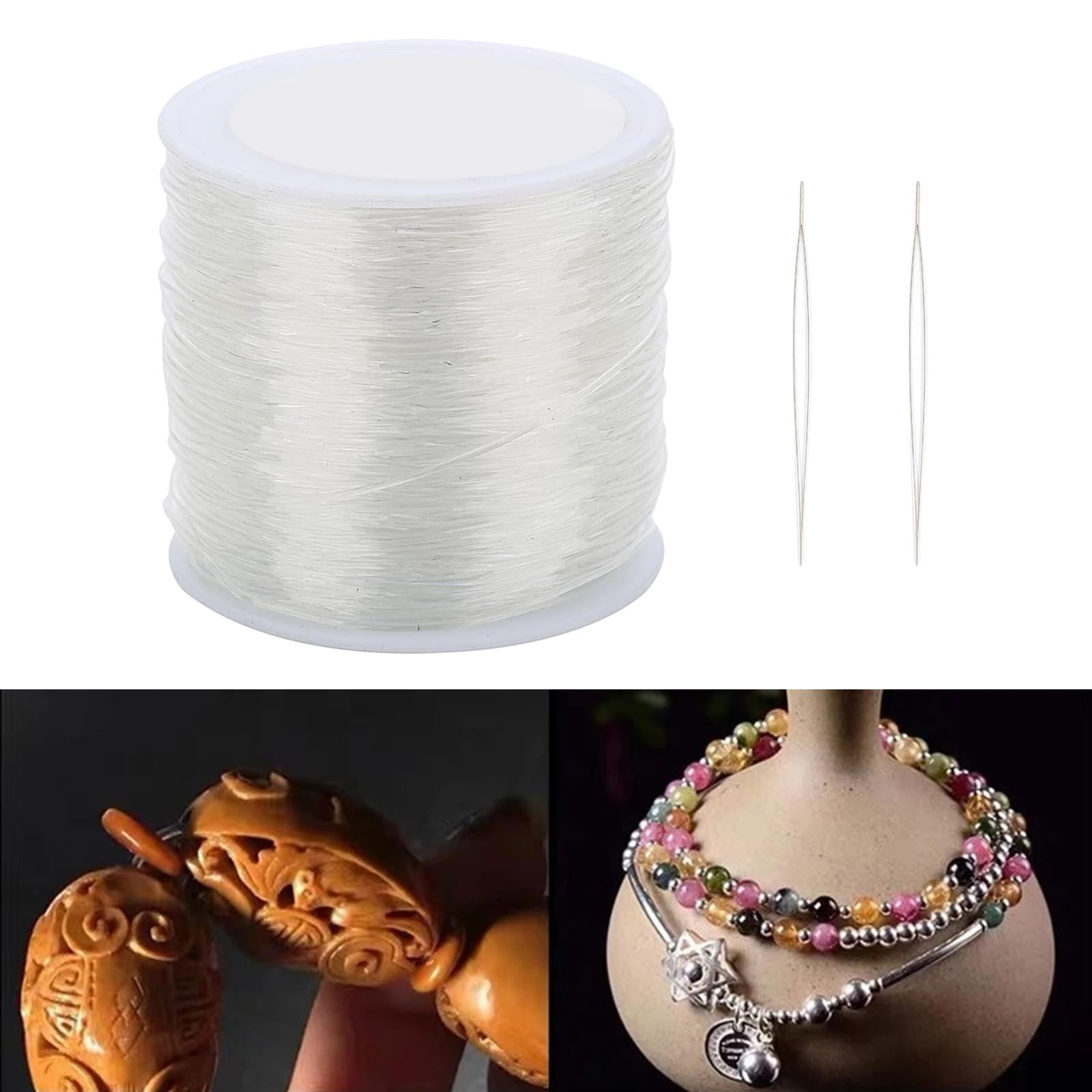 60 Yards Clear Elastic String Cord 0.8mm Polyester Stretch Thread Elastic  Bracelet Rope Crystal Beading