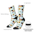 thumbnail image 4 of KLL Submarine With Fishes Undersea Print Cool Socks Men's Women's Crew Socks Funny Crazy Novelty Stockings, 4 of 6