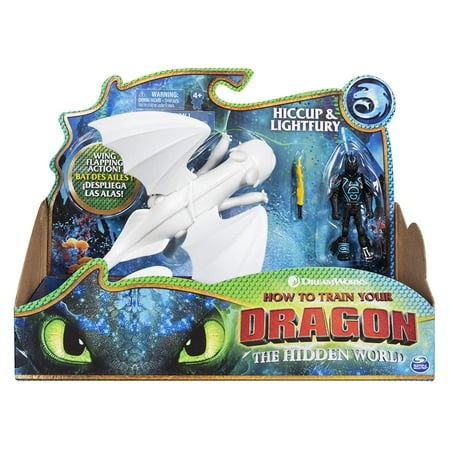 Dreamworks Dragons, Lightfury and Hiccup, Dragon with Armored Viking Figure, for Kids Aged 4 and (Best Dragon Age Armor)