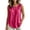 Hot Pink, variant on Women's Sleeveless Linen Cotton Tank Top, Solid Color Round Neck Loose Fit Vest for Women, Side Button Decor Casual Cotton Linen Camisole, All Season Daily Wear Women's Sleeveless Tank Red S