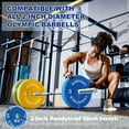 thumbnail image 3 of BalanceFrom Olympic Bumper Plate Weight Plate with Steel Hub, Color Coded, 260 lbs Set, Multiple Packages, 3 of 11