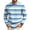 Sky Blue, variant on GrmtClth Mens Shirts Classic Retro Horizontal Stripe Raglan Long Sleeve Crewneck Comfort All Day Casual Pullover Shirts Green S