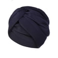 thumbnail image 1 of Women Fashion Solid Lightweight India Hat Muslim Ruffle Beanie Turban Wrap Cap, 1 of 9