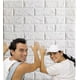 thumbnail image 1 of 10pcs Self Adhesive 3D Brick Tile Sticker Wallpaper, Waterproof Foam Brick Wall Panels, Fireplace Bedroom TV Wall Stickers -35cmx38.5cm, 1 of 5