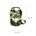 thumbnail image 4 of Naiovety Bolsa de natación impermeable de 15/20L/30L, de saco seco, colores de camuflaje, pesca, canotaje, kayak, almacenamiento, bolsa de Deportes acuáticos camuflaje verde 19x40cm Naiovety OD1303-14B, 4 of 6