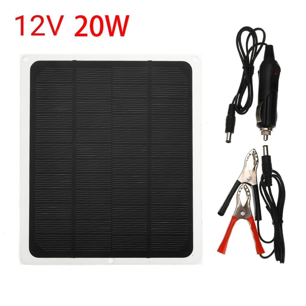 Axioma 12V 20W Solar Panel Battery Charger with Lighter Plug for Automobiles,truck, Caravans, Tractors, Boats, Motorcycles, Travelling, Camping, Rv