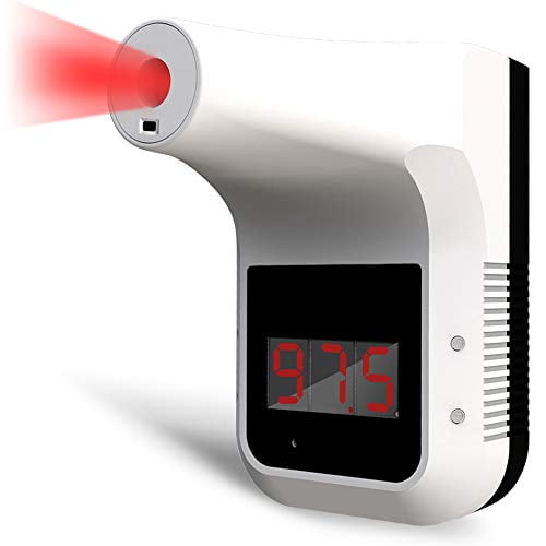 Wall-Mounted Infrared Forehead Thermometer for adults, Non-Contact Digital Thermometer,Fever Alarm for Offices,Companies,Factories,Shops,Rail Station Entrances,School&Restaurants Battery Included）