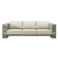 thumbnail image 4 of Modway Manteo Wood and Fabric Outdoor Patio Sofa in Light Gray/Beige, 4 of 6