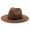 Brown, variant on Sun Hats for Women Summer Wide Brim UV UPF 50+ Panama Fedora Foldable Packable Straw Beach Hat