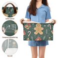 thumbnail image 5 of Yayeee Foldable Storage Basket for Shelves with Handles Set of 2 Waterproof Cloth Bins, Brown Christmas Gingerbread, 5 of 7