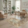 thumbnail image 2 of ODIKA Beige Cream Leafy Decorative Balanced Rectangular Fronds Large for Playroom, Bedroom, Reading Nook, Pet Friendly & Kids Safe Play, 2 of 7