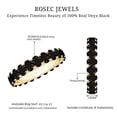 thumbnail image 5 of Rosec Jewels Natural Black Onyx Eternity Ring for Women - Wedding Anniversary Ring - AAA Quality - Ready to Gift with Jewelry Box, 10K Yellow Gold, US 12.00, 5 of 6