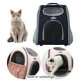 thumbnail image 3 of Mochila transportadora ventilada para perros con bolsillos de almacenamiento para pasear a tu cachorro Azul marino, 3 of 9