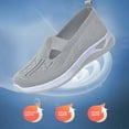 thumbnail image 5 of NOKIO Women's Comfortable Working Nurse Shoes Non-Slip Adjustable Breathable Walking Fitness Casual Nursing Orthotic Lightweight Shoes Women's Woven Orthopedic Breathable Soft Shoes, 5 of 8