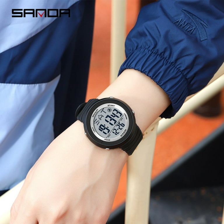 Kaufe SANDA Fashion Casual Sport Damenuhren Luxus Klassisch Wasserdicht  Digital Quarz Armbanduhr in klassischer Qualität 3119