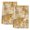 Yellow, Orange, Beige, variant on Orange Architecture Kitchen Towels Set of 2, Abstract City Vintage Modern Art Absorbent Dish Towels for Kitchen, Microfiber Hand Towel, Quick Drying Tea Towel for Cleaning Decorative Dishcloths