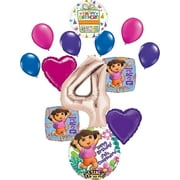 Dora the Explorer Party Supplies 4th Birthday Balloon Bouquet Decorations