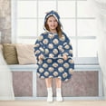 thumbnail image 7 of joogoo Wearable Blanket Hoodie for Kids Baseball Blue Flannel Oversized Sweatshirt 3-14 Years S, 7 of 7