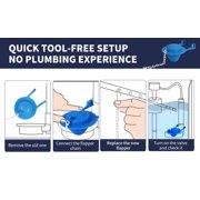 2 Inch Toilet Flapper Replacement, Toilet Stopper Kit with Adjustable Steel Chain Compatible with Gerber 99-788 Universal Water Saving - Easy Install,Suitable for Various Toilet Cap Types