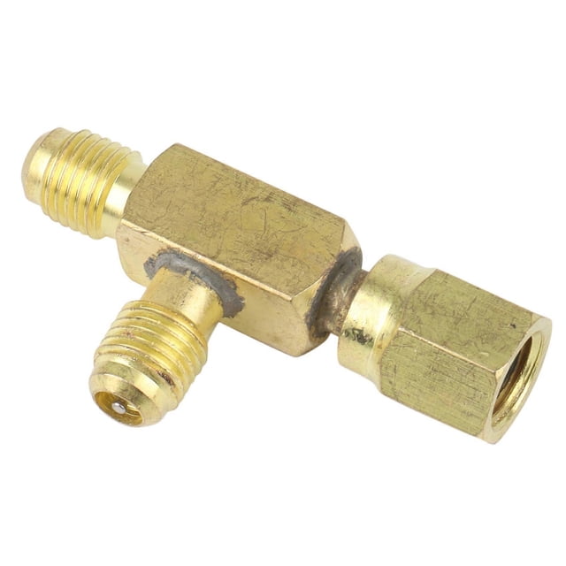 Brass Tee Adapter Converter 1/4inch Male and Female SAE Flare Swivel