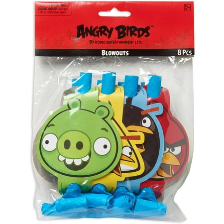 Angry Birds Party Blowouts, Pack of 8, Party Supplies