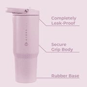 HydroJug Sport – Insulated Stainless Steel Water Bottle with Flip Straw & Bucket Handle, Leakproof – 40oz, Sweet Pea
