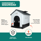 thumbnail image 5 of Casa Térmica para Perros de Raza Grande con Piso Elevado | Plástico Reforzado Impermeable con Protección UV | Puerta Metálica Abatible y Techo con Drenaje Rápido | Gris, 5 of 8