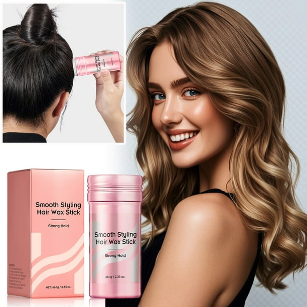 Cera para peinar el cabello en barra, cabello quebradizo, peinado con frizz, fijado e hidratante, suaviza el cabello con cera.
