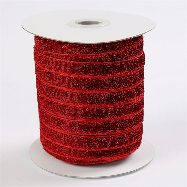1cm Wired Ribbon for Gift Wrapping Bows Christmas Decorations and Crafts 50 Yards
