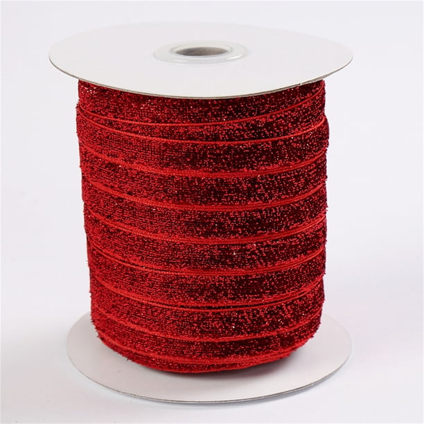 1cm Wired Ribbon for Gift Wrapping Bows Christmas Decorations and Crafts 50 Yards