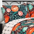 thumbnail image 5 of Lush Decor Poppy Garden Floral Cotton Reversible Quilt, King, Navy, 3-Pc Set, 5 of 6