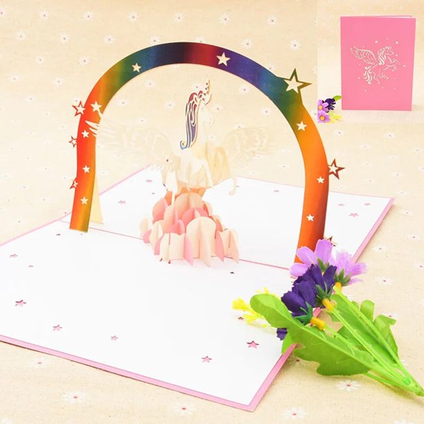 Tarjetas de Felicitación de fiesta de cerezo 3dpop UP, tarjetas de felicitación de boda cortadas con láser, tarjeta de agradecimiento de cumpleaños y San Valentín, regalo al por mayor