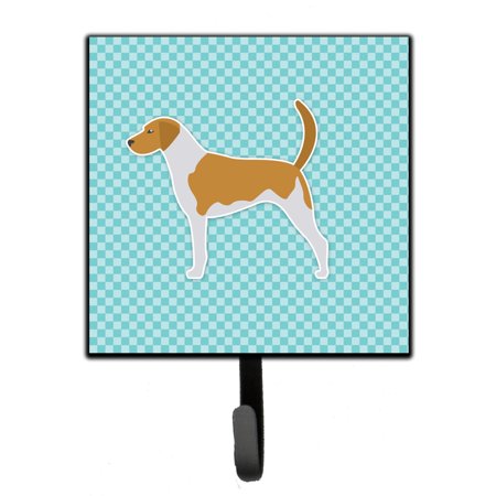 

Carolines Treasures BB3698SH4 American Foxhound Checkerboard Blue Leash or Key Holder 7Hx4.25W multicolor