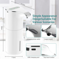 thumbnail image 4 of Distributeur de Savon Automatique - Distributeur de Savon Liquide Électrique Rechargeable USB Sans Contact Étanche Volume Réglable 450Ml, 4 of 7