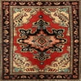 thumbnail image 1 of Ahgly Company Machine Washable Indoor Square Traditional Maroon Red Area Rugs, 8' Square, 1 of 7