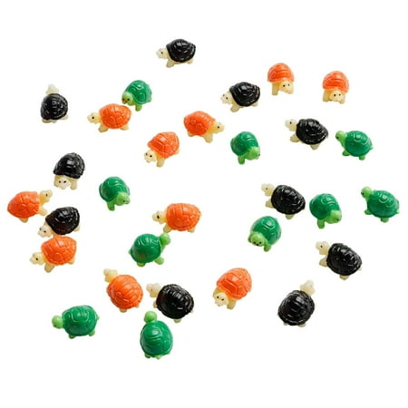 30 Pcs Resin Mini Turtles Miniature Turtle Statue Miniature Figurines Fairy Garden Accessories Cake Toppers Decoration Set for Succulent Planter Moss Landscape DIY Terrarium Home Decor